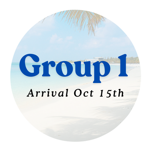 Group 1 Arrival -Thursday Oct 15th