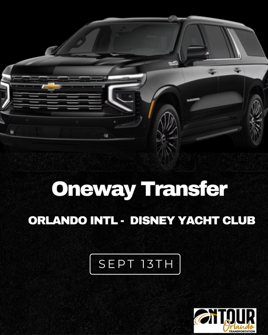 Oneway Transfer: Orlando Intl Airport - Disney Yacht Club
