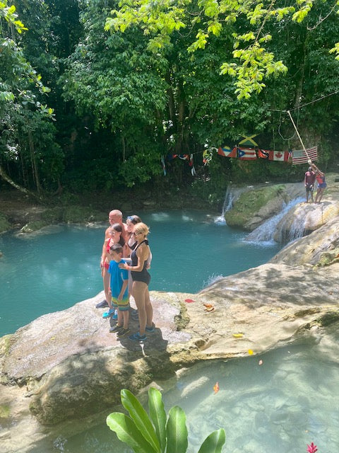 Family picture at Blue Hole