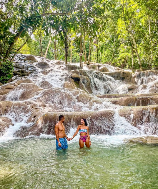 Beautiful view of the Dunns River Falls