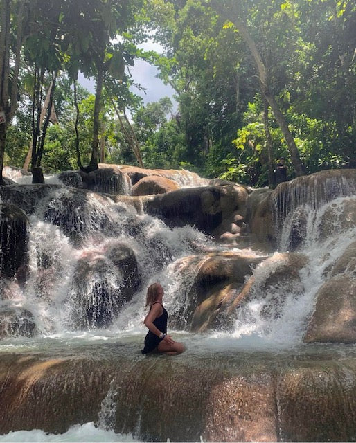 Snapping a picture on the Dunns River Falls