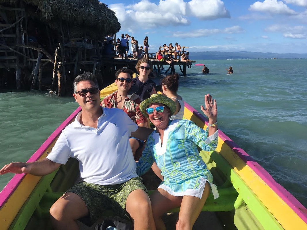 Boat ride  to the Pelican Beach Bar