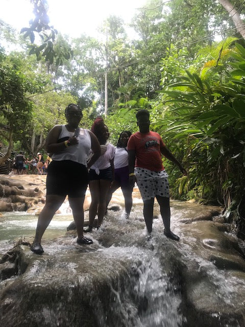 Family picture on the Dunns River Falls