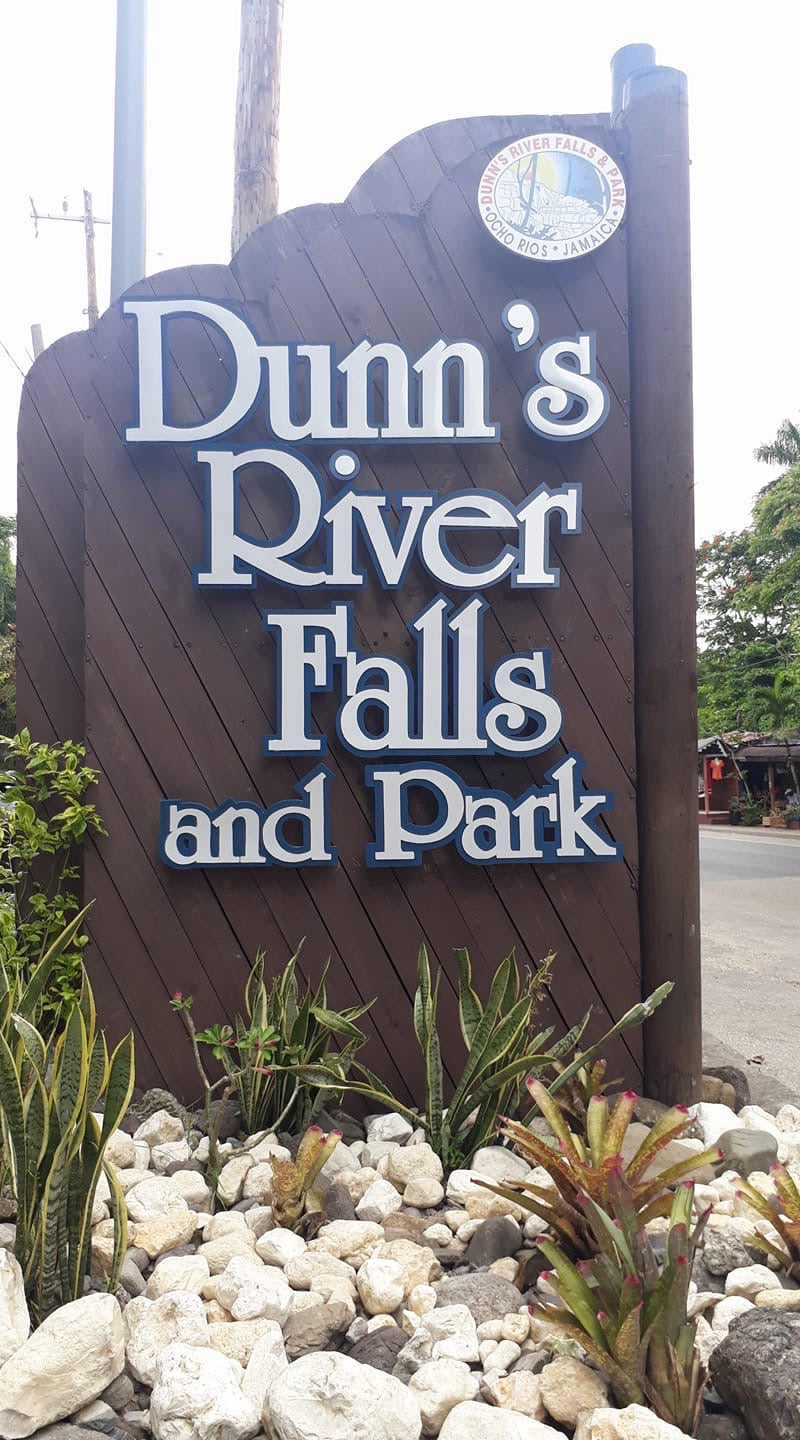 Dunns River Falls welcome sign