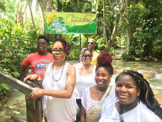 Family photo at the end of the Dunns River Falls climb